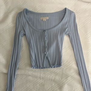 Aeropostale baby blue button up.